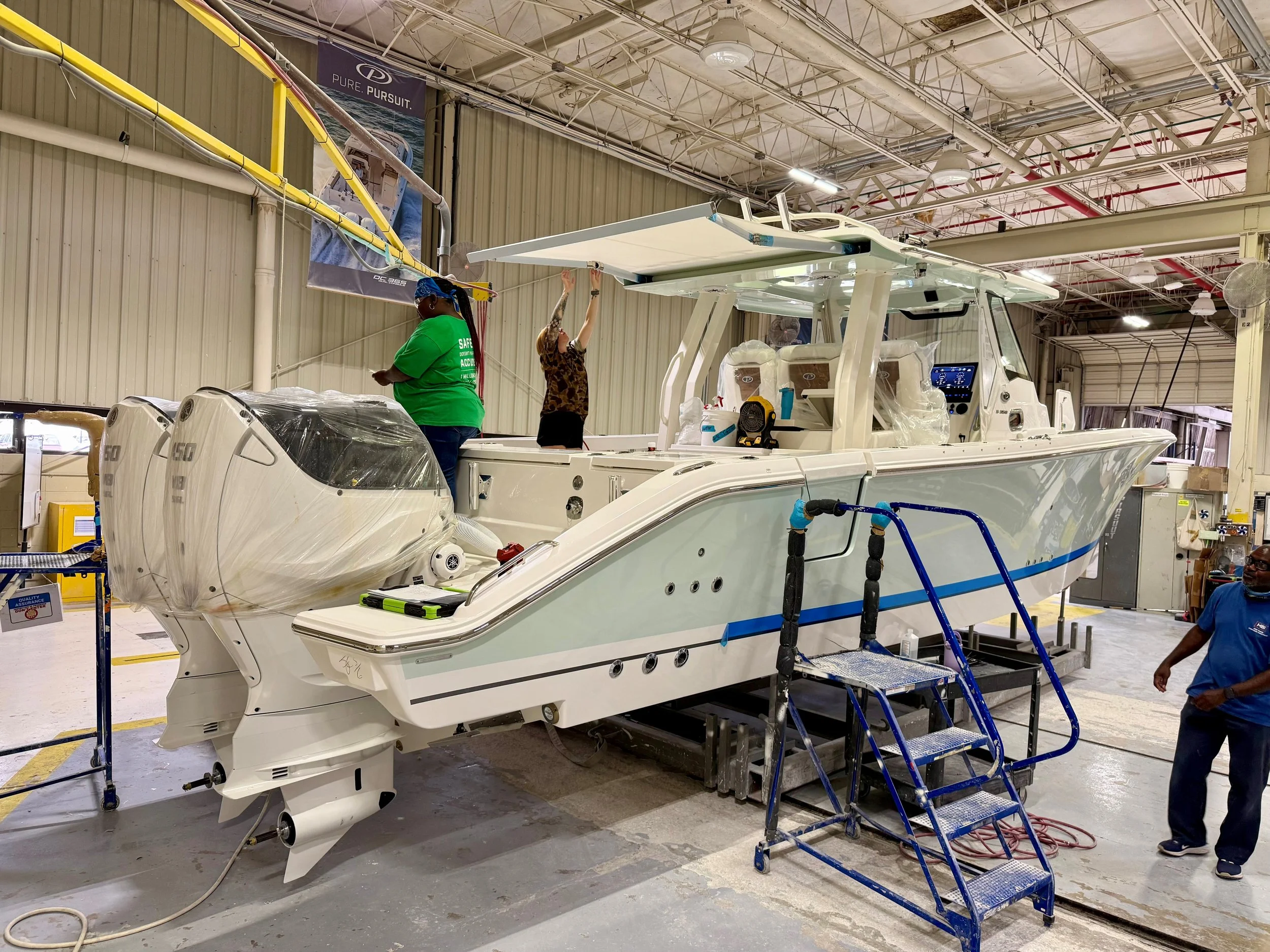Pursuit S 358 at factory