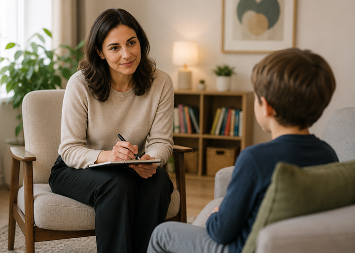 "Ergotherapeutin reflektiert über sensorische Integration in der Therapie"