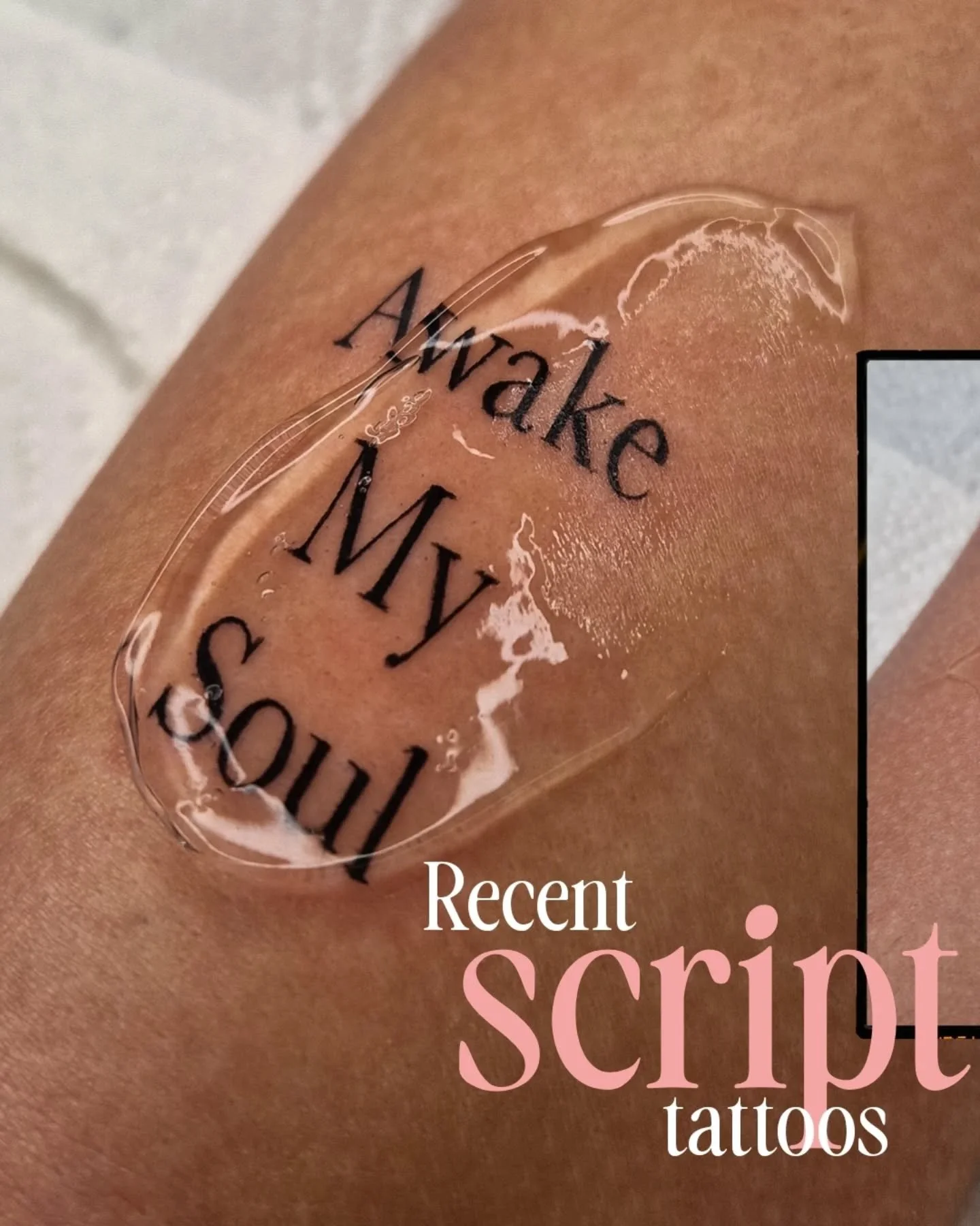 Script tattoos will always have a place in my diary ✍️

Big, small, delicate, bold, matching or meaningful, if you've been thinking about getting some script work, pop me a DM ✨️
.
.
.
If you're new here, I'm a Brighton-based tattoo artist with a lov
