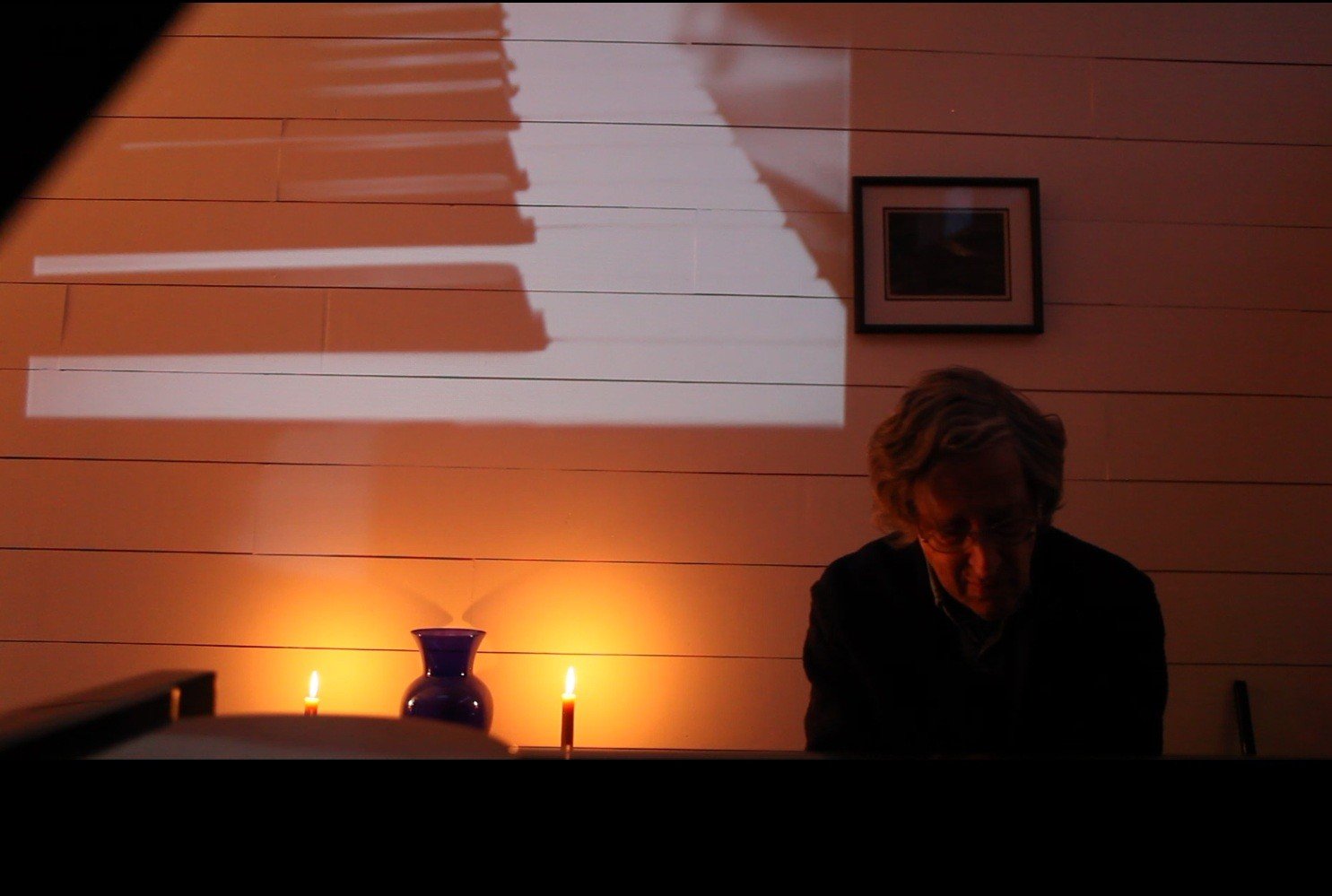 Live piano performance during an intimate candlelit dinner at Bramble Hill.