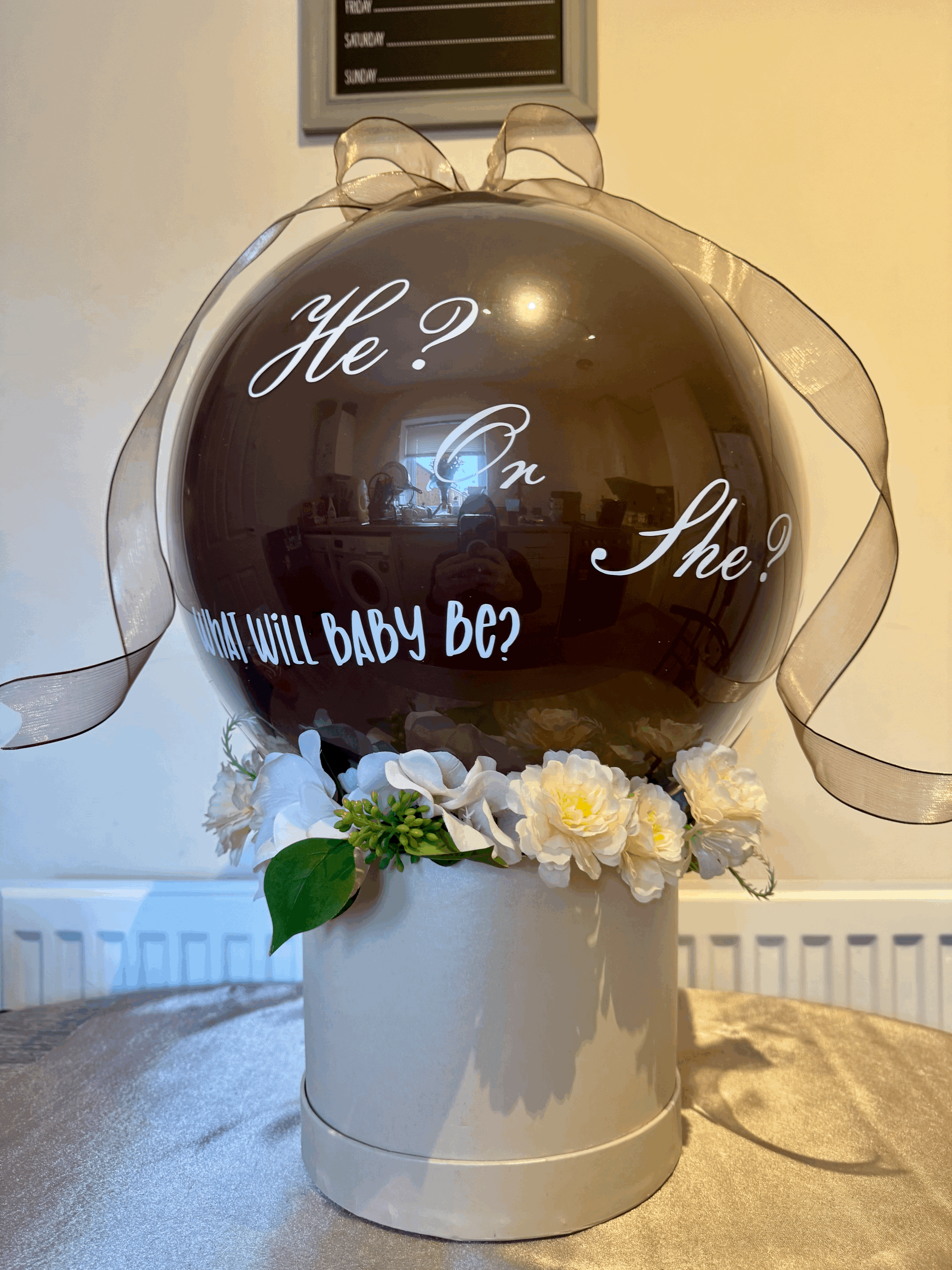 pop me bobo balloon/ gender reveal/ special gift reveal