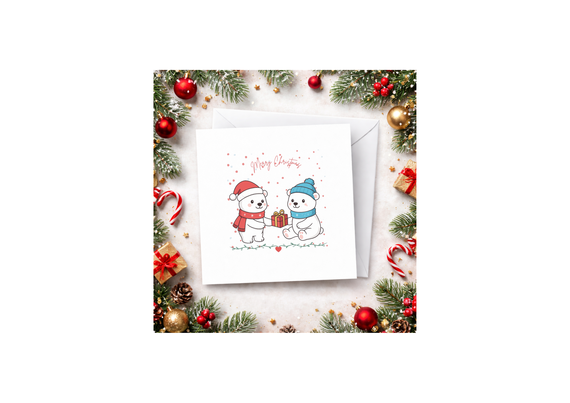 Polar Bear Holiday Greeting Card