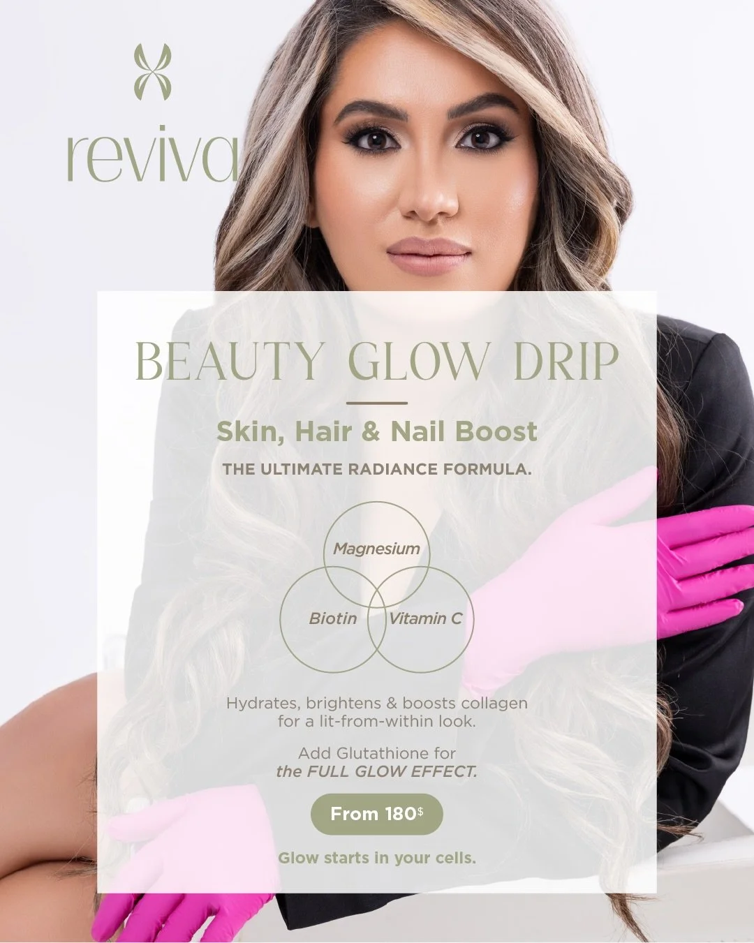 Glow from the inside out ✨
Hoy estamos aplicando un IV Therapy de Vitamina C, el boost perfecto para fortalecer el sistema inmunol&oacute;gico, mejorar la luminosidad de la piel y aumentar tus niveles de energ&iacute;a.
Tu cuerpo, pero en su mejor ve