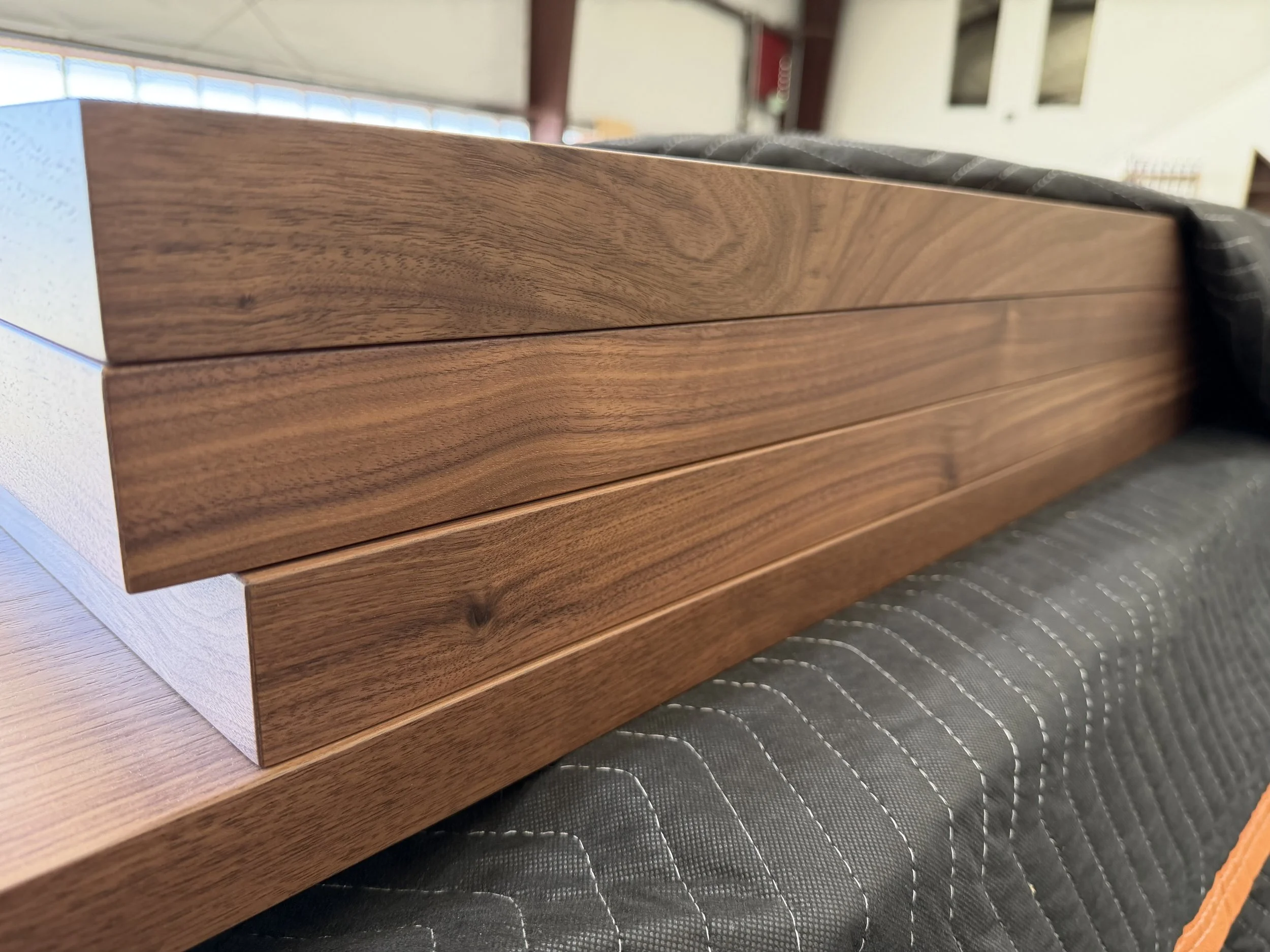Walnut Floating Shelves