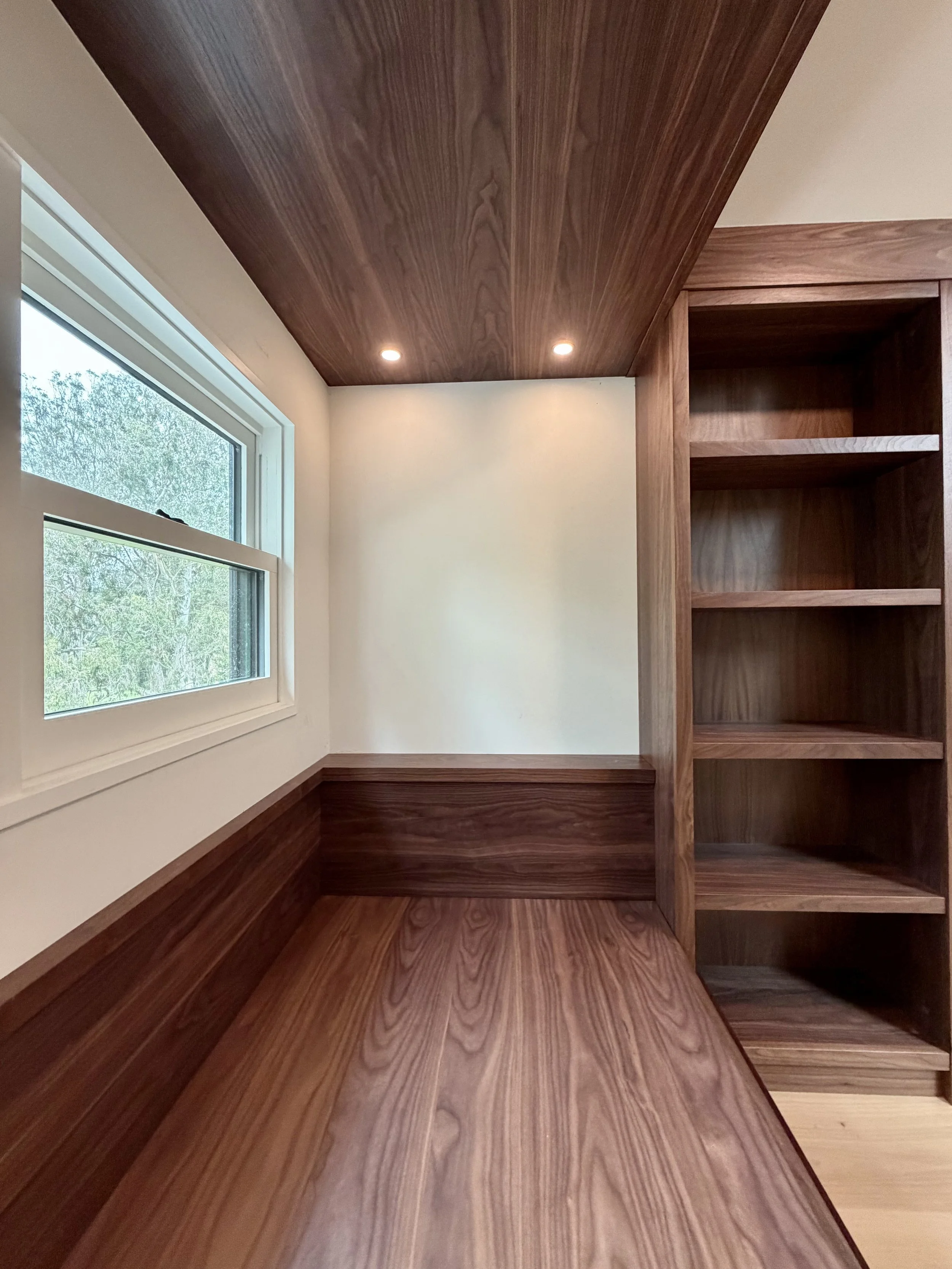 Custom Reading Nook in Walnut