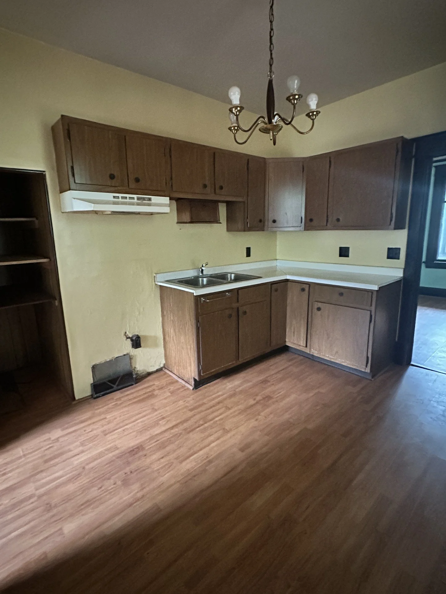 *New light fixture
*Replace countertop 
*New sink and faucet 
*Redo cabinets 
*New hardware 
*Redo pantry 
*Add backsplash
*Paint walls
*Paint ceiling