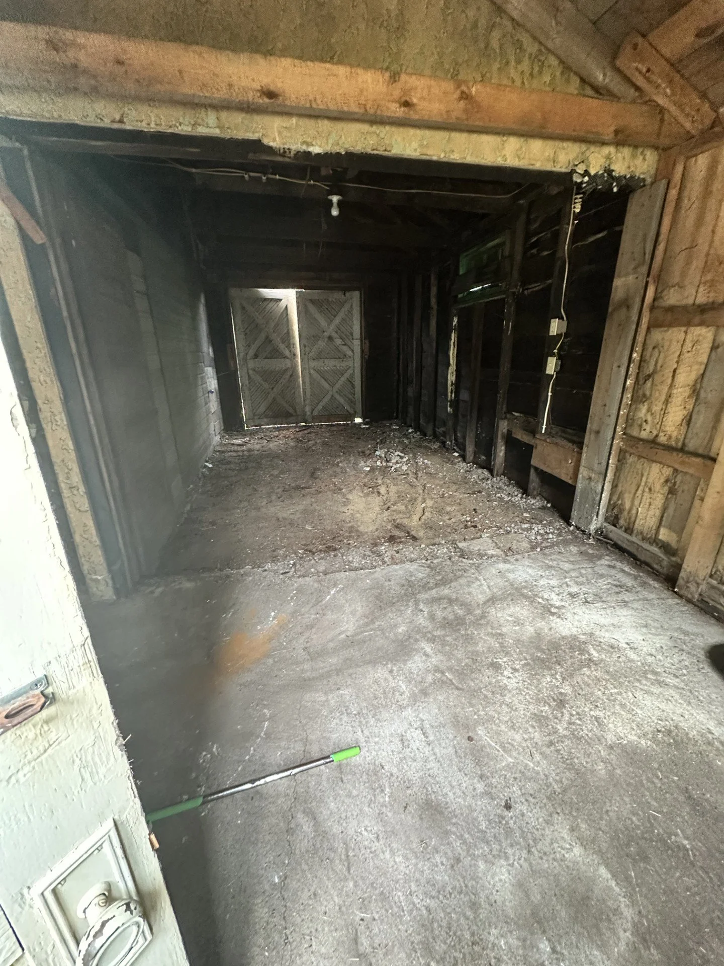 *Replace dirt floor with new concrete floor 