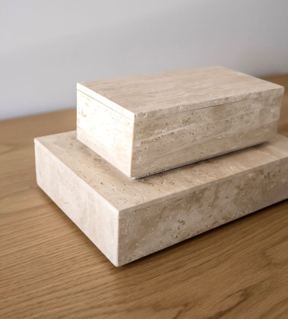 Hilton Travertine Storage Box