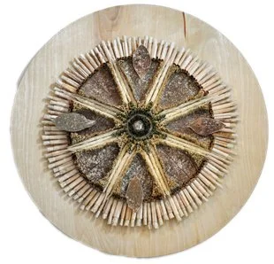 LACE LEAVES
 
15" circle - piece
 
20" circle - mounted