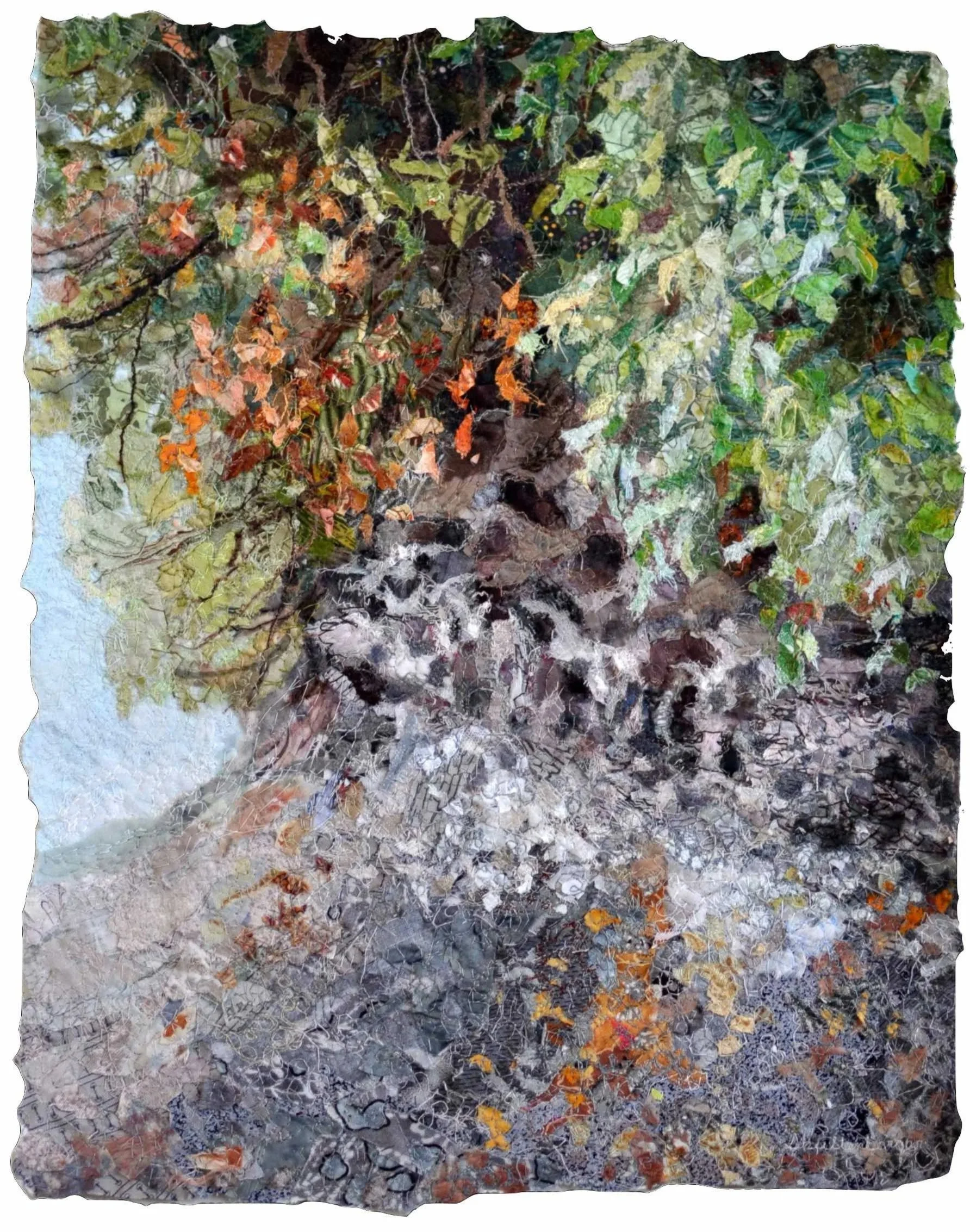 LAKE ROCK WALL
 
Piece 15" x 12"
 
Framed 27" x 24"