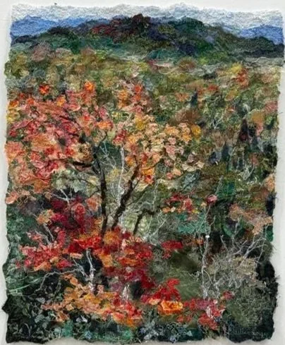 LIBBY'S LOOK HIKE  
piece 12x9  
framed 21x19