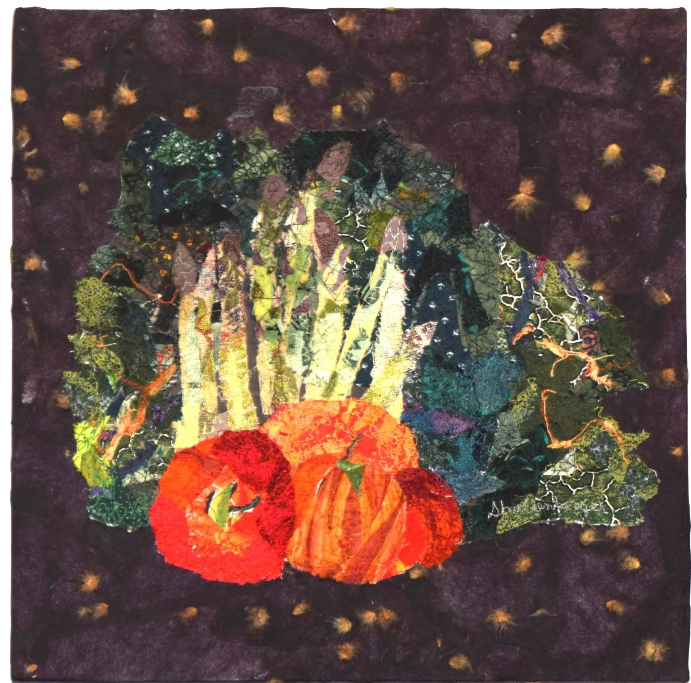 ASPARAGUS AND TOMATOES -   SOLD  
 
dimensions 12" x 12" 