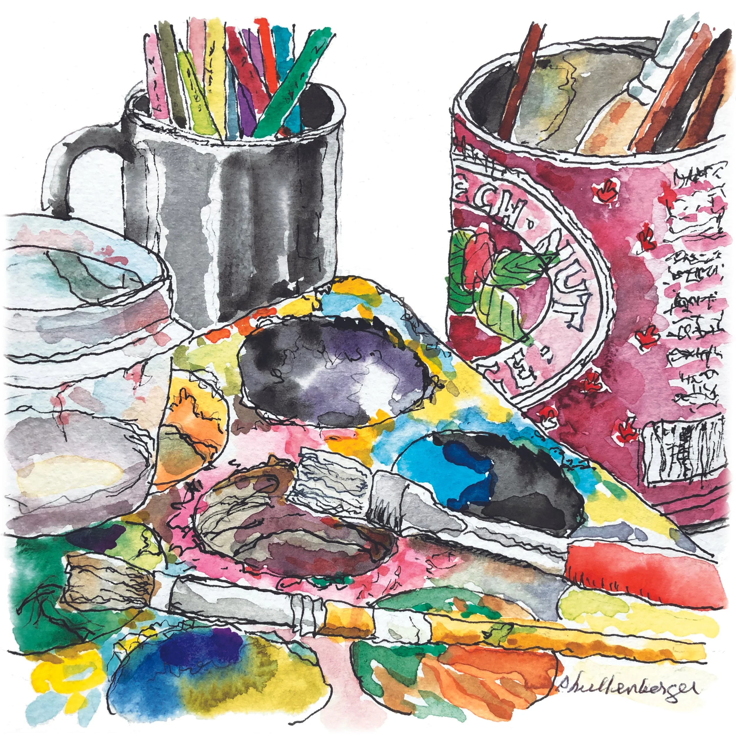 READY TO PAINT   6" x 6" unframed