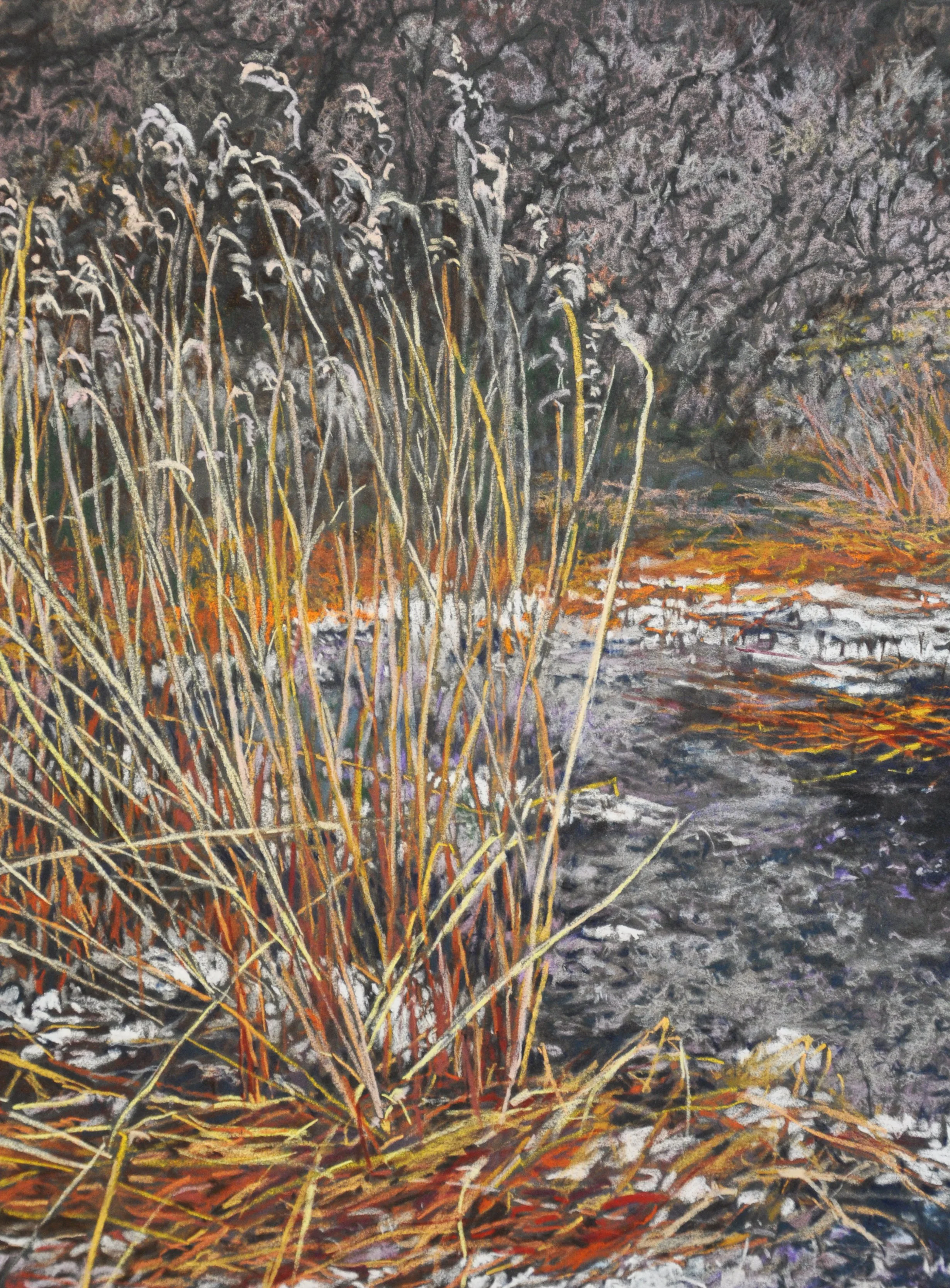 BREAKING THE ICE
14" x 10" piece
21" x 21" framed