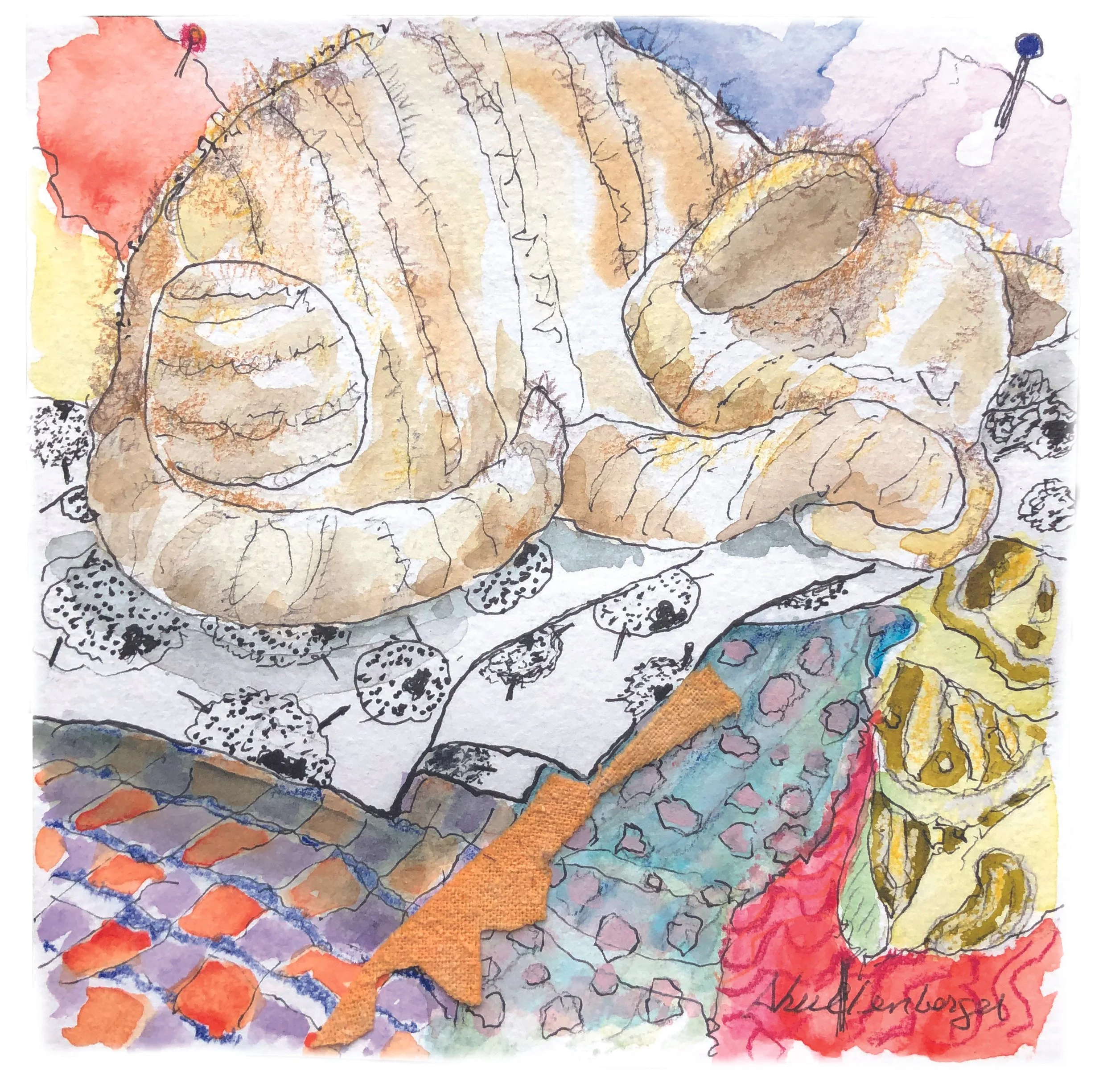 REPAIR PILE   6" x 6" unframed