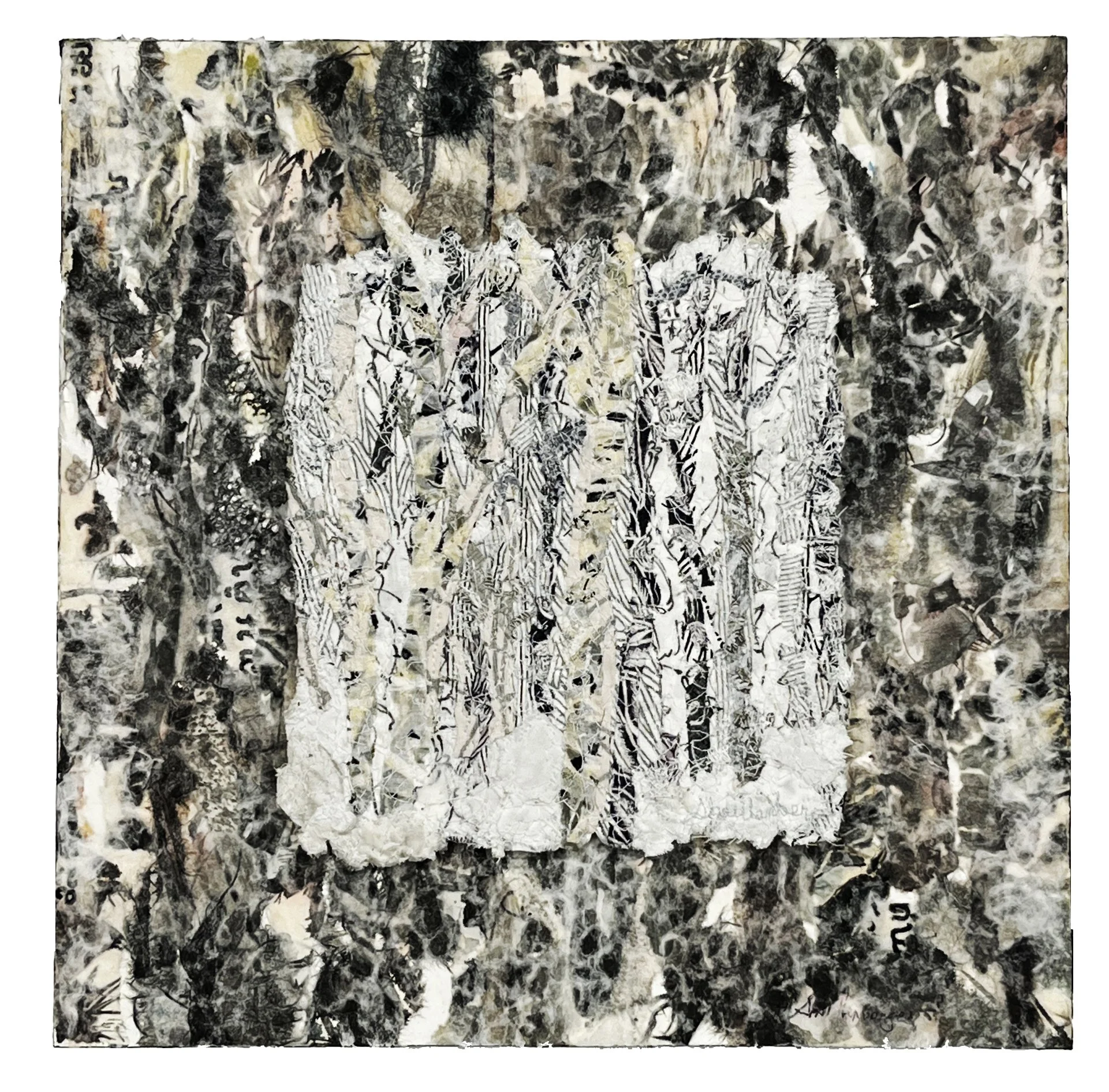 WINTER BIRCHES
 
piece mounted on a wooded box   12" x 12" x 2