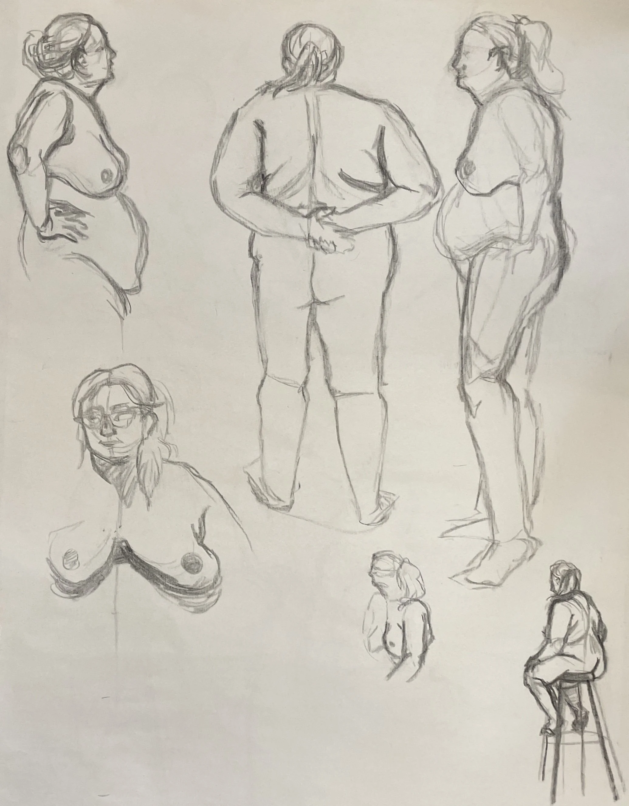 Figure Study 1 (2024) charcoal. 