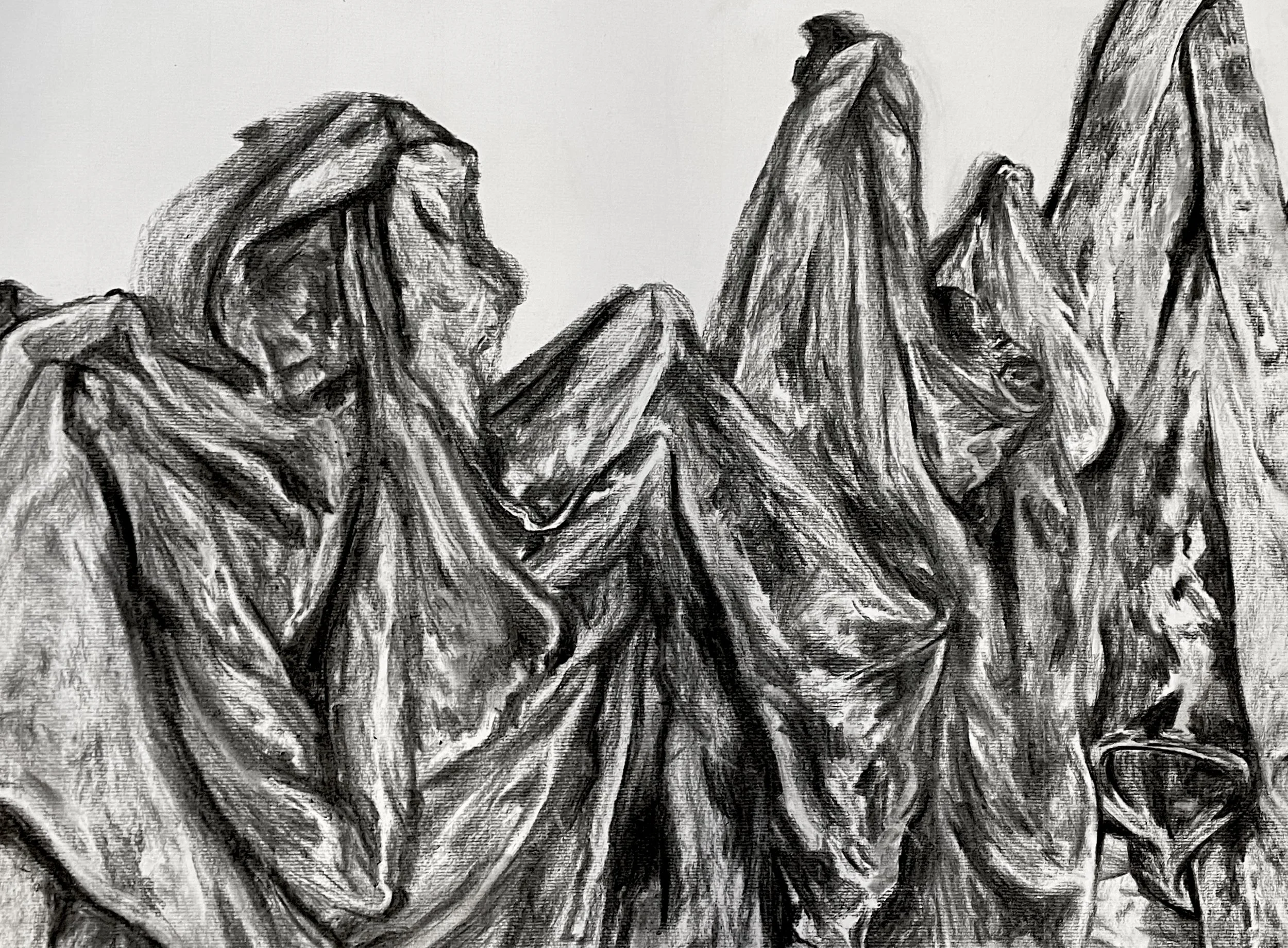 Texture Study (2024) charcoal.