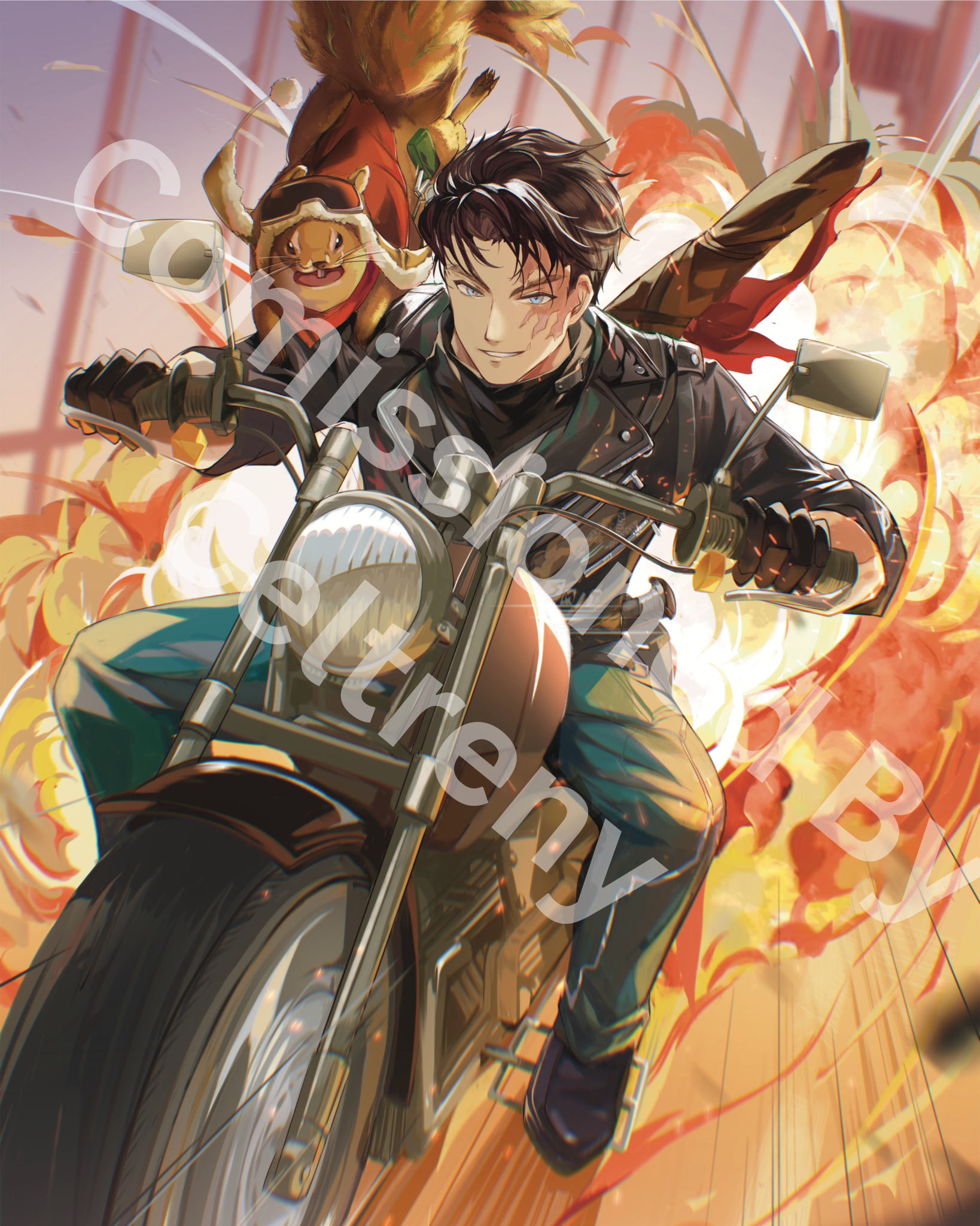 J & Buddy Fairchild - Reverse 1999 Print (Signed) - Art by Celtreny