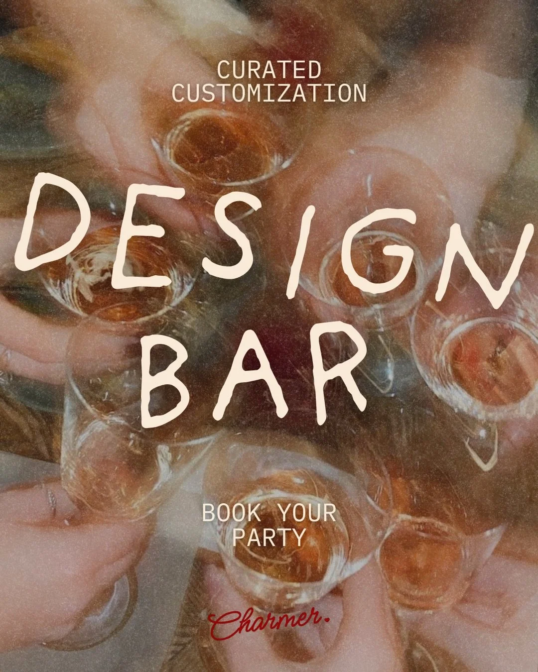 The Design Bar: 🥂🫧🍒🪡

A customization experience that brings creativity directly to your celebration. From charms and patches to custom embroidery, every detail is thoughtfully curated around your event, giving guests the opportunity to create so