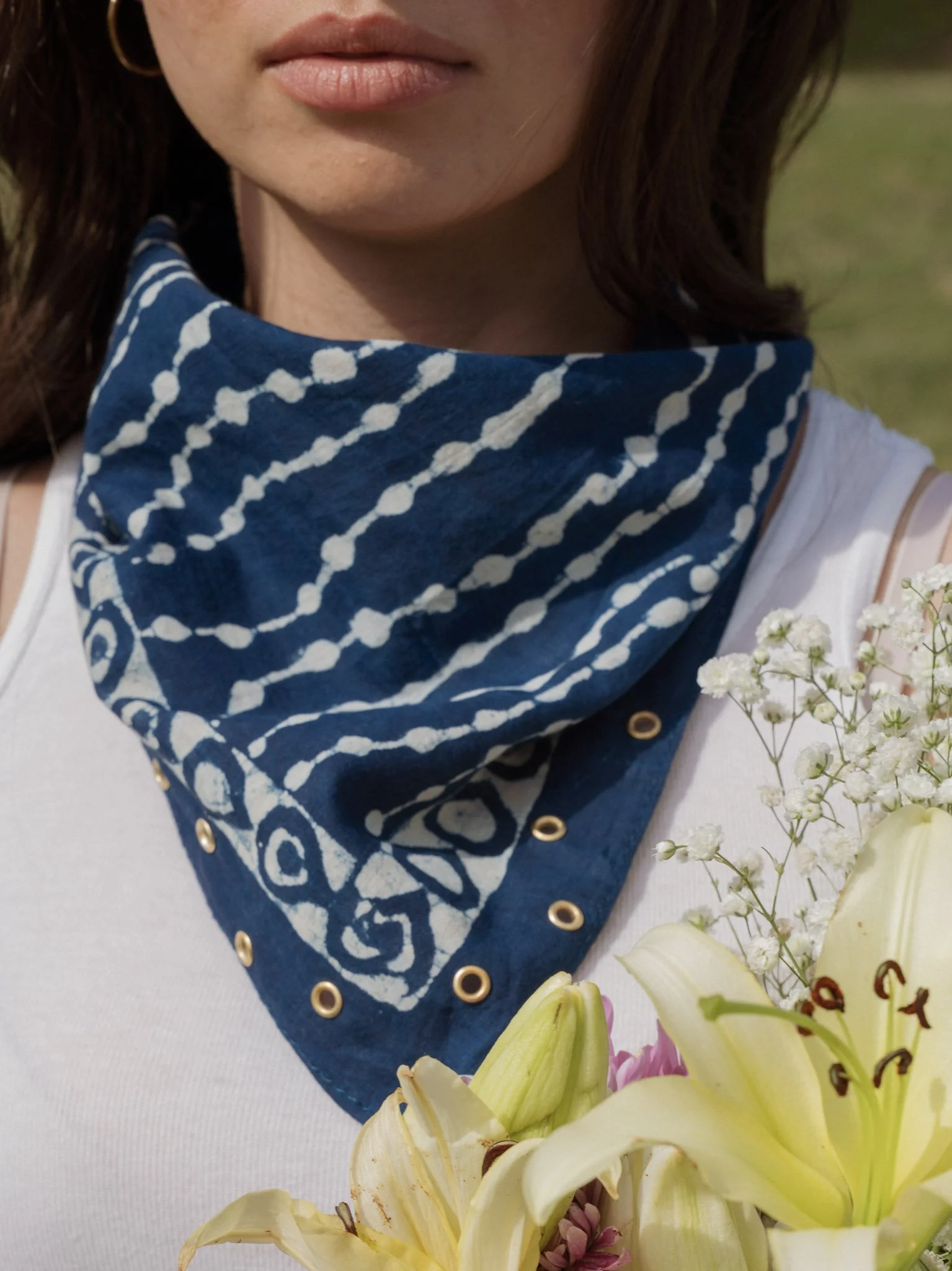 Stamped Head Scarf