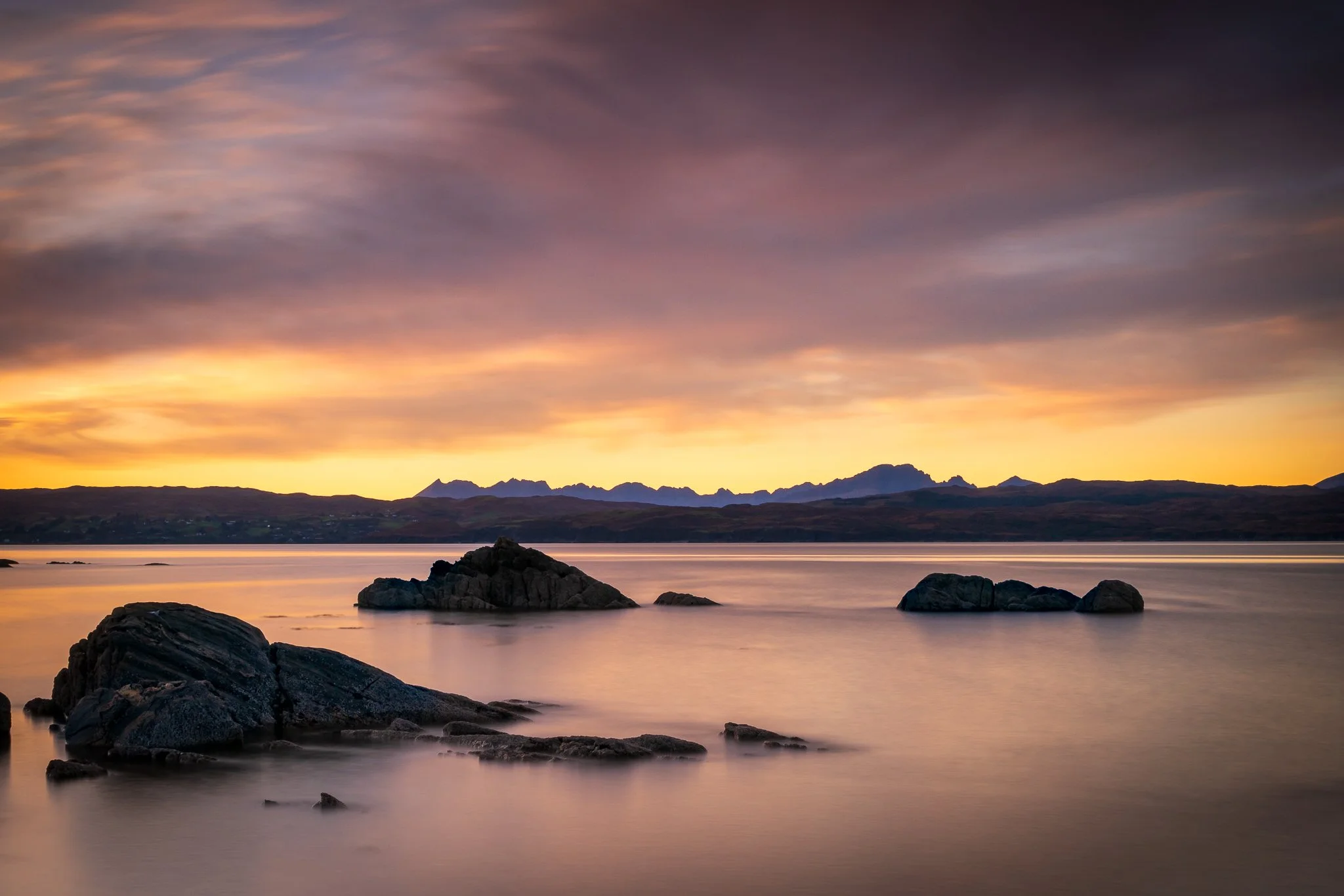 Knoydart Peninsula, Looking West towards the Cuillin Mountains on Skye.jpg