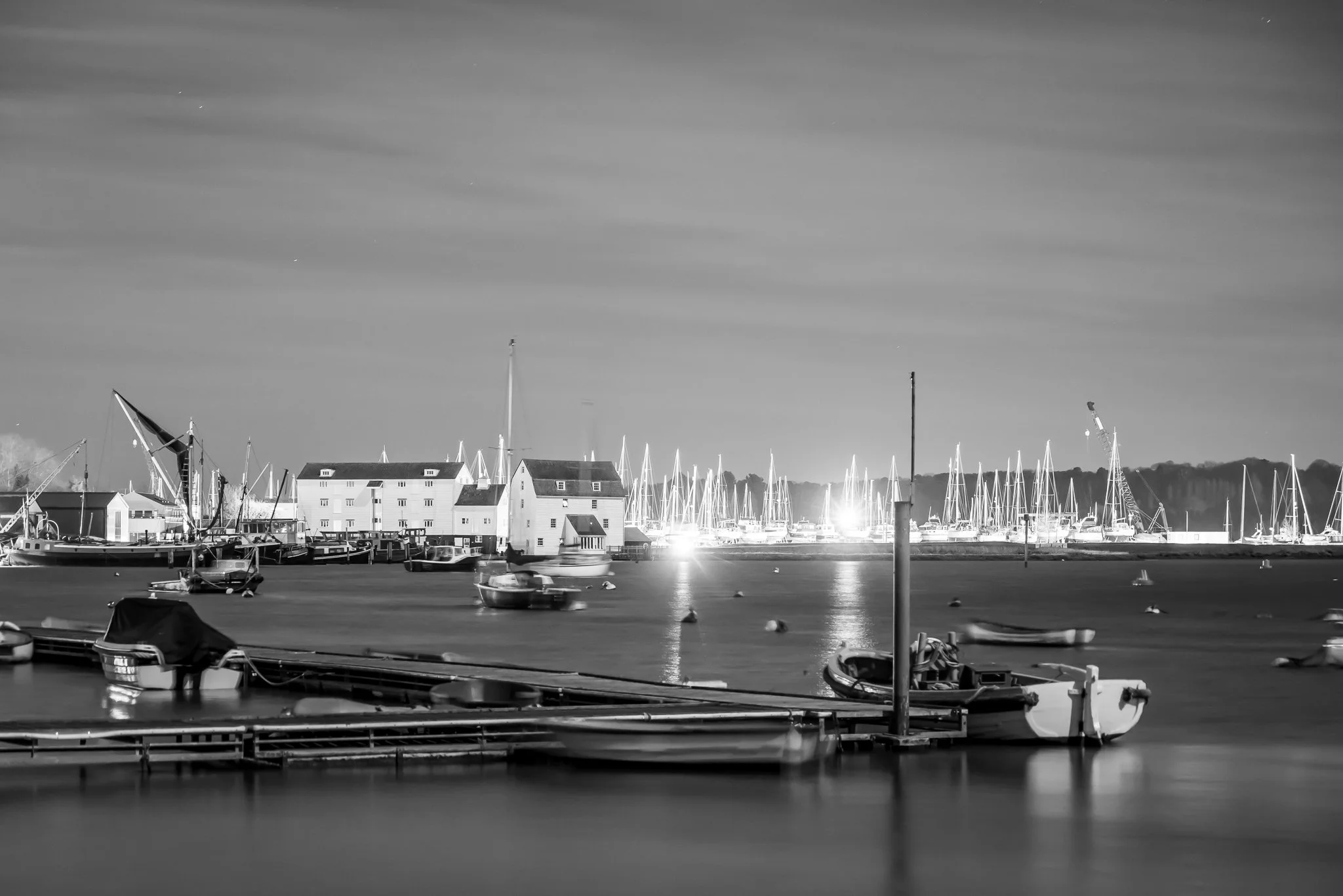 Tide Mill And Marina At Night, River Deben, Woodbridge, Suffolk.jpg