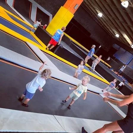 Young children jumping and playing during Toddler Time at Ultimate Air Maui