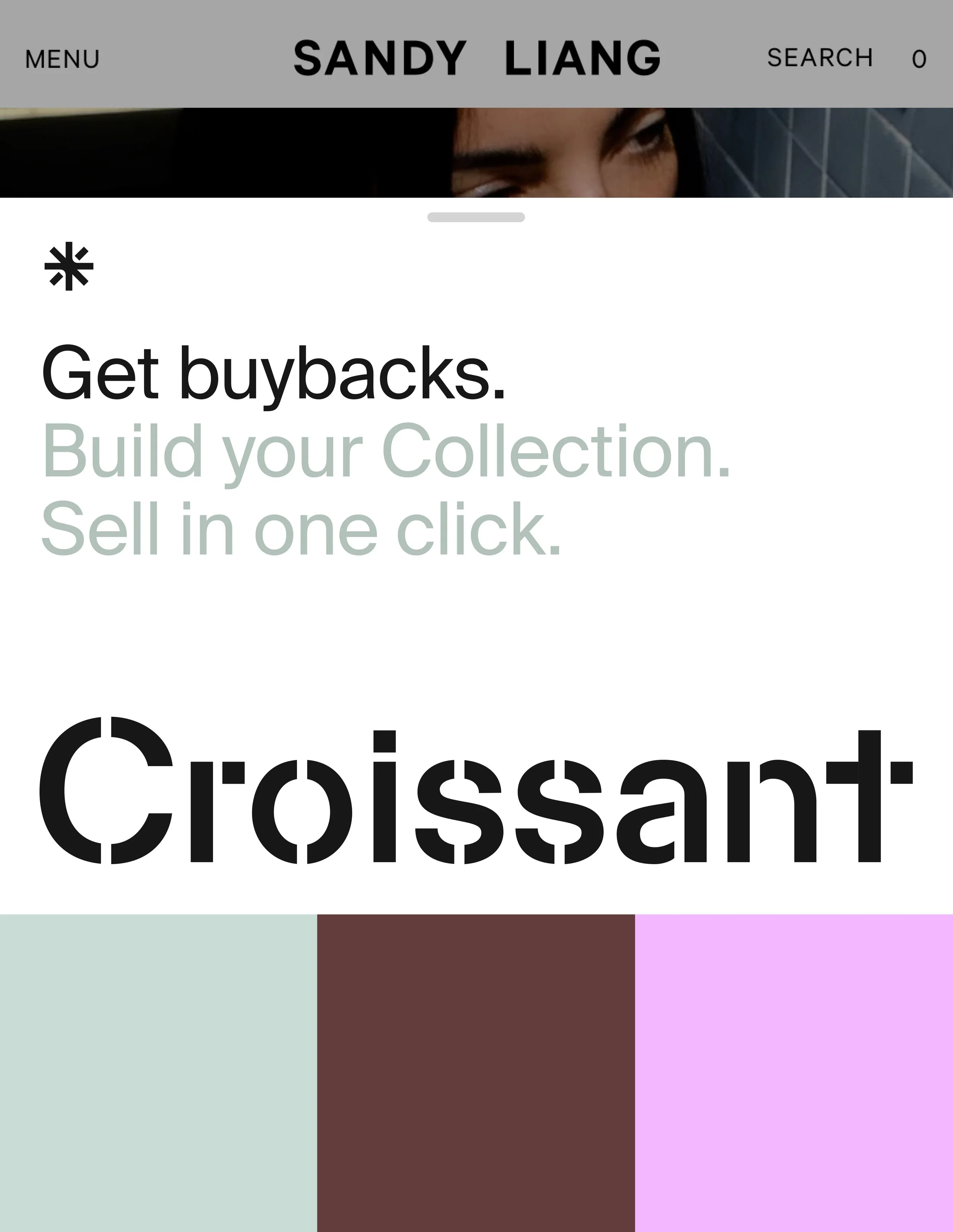 Croissant resale app rebrand visual identity and web design by Bully creative agency