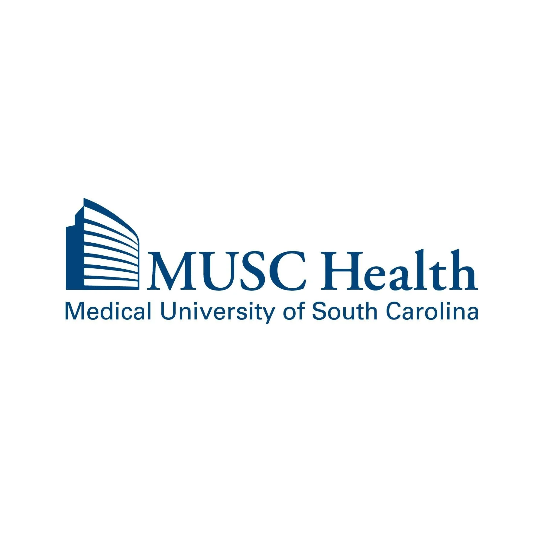 MUSC Health logo with a stylized building on the left, and the text "MUSC Health" and "Medical University of South Carolina" below in blue.