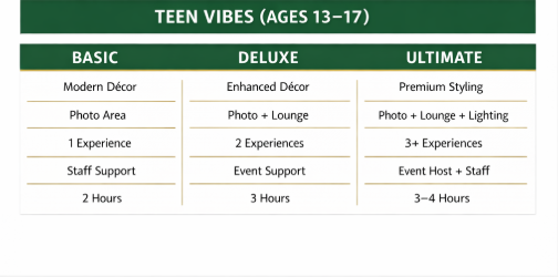 Teen Vibe Events (13-17)