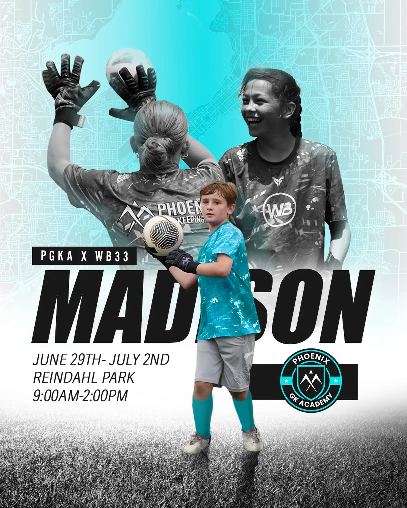 PGKA X WB33 Summer Goalkeeper Camp  is coming to Madison 🧤

June 29th - July 2nd 🗓️

Register today to secure the early bird rate ✍️