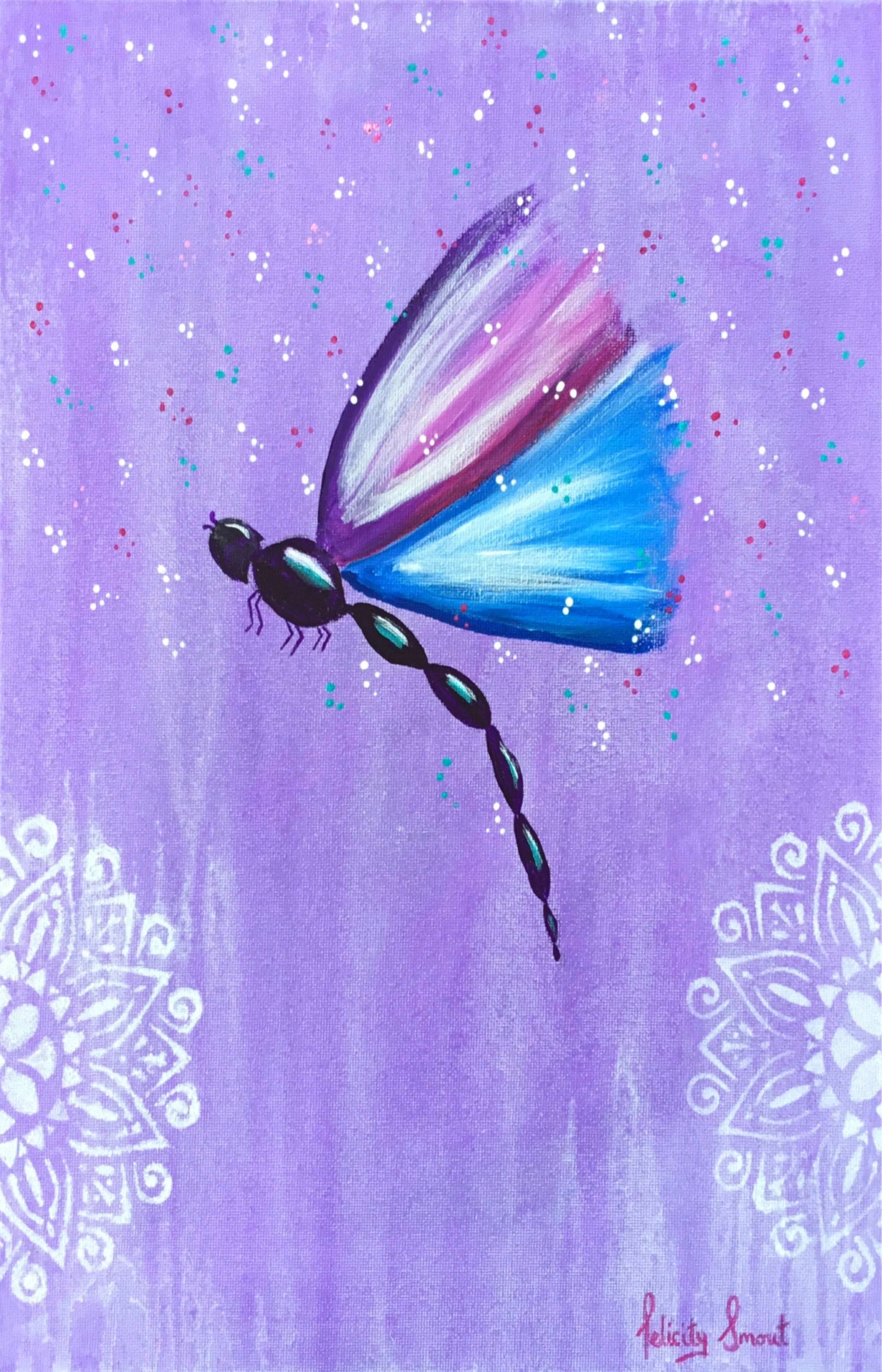 Dragonfly - Sold ❤️   Acrylic on canvas