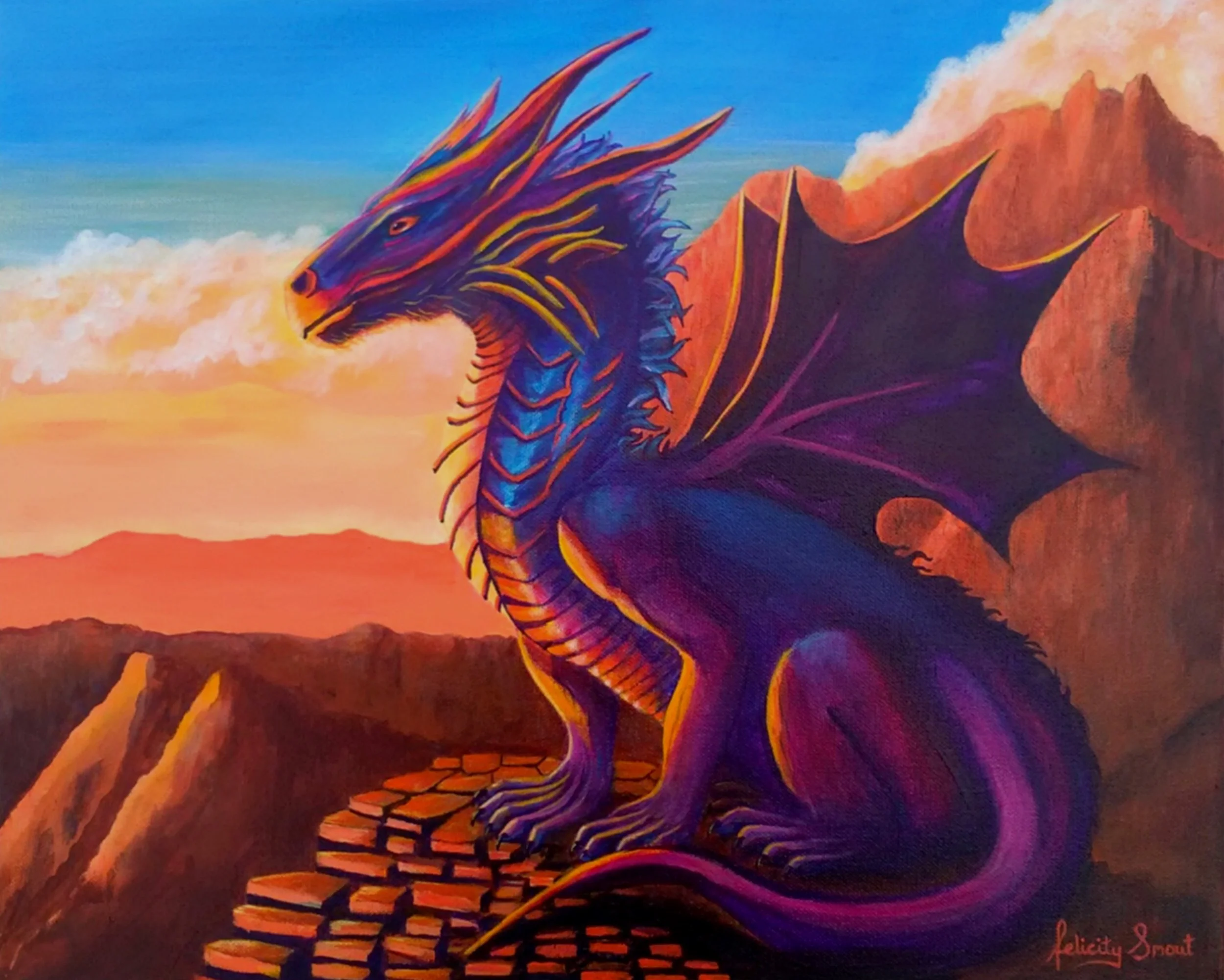 Dragon Cliff - Sold ❤️
Acrylic on canvas