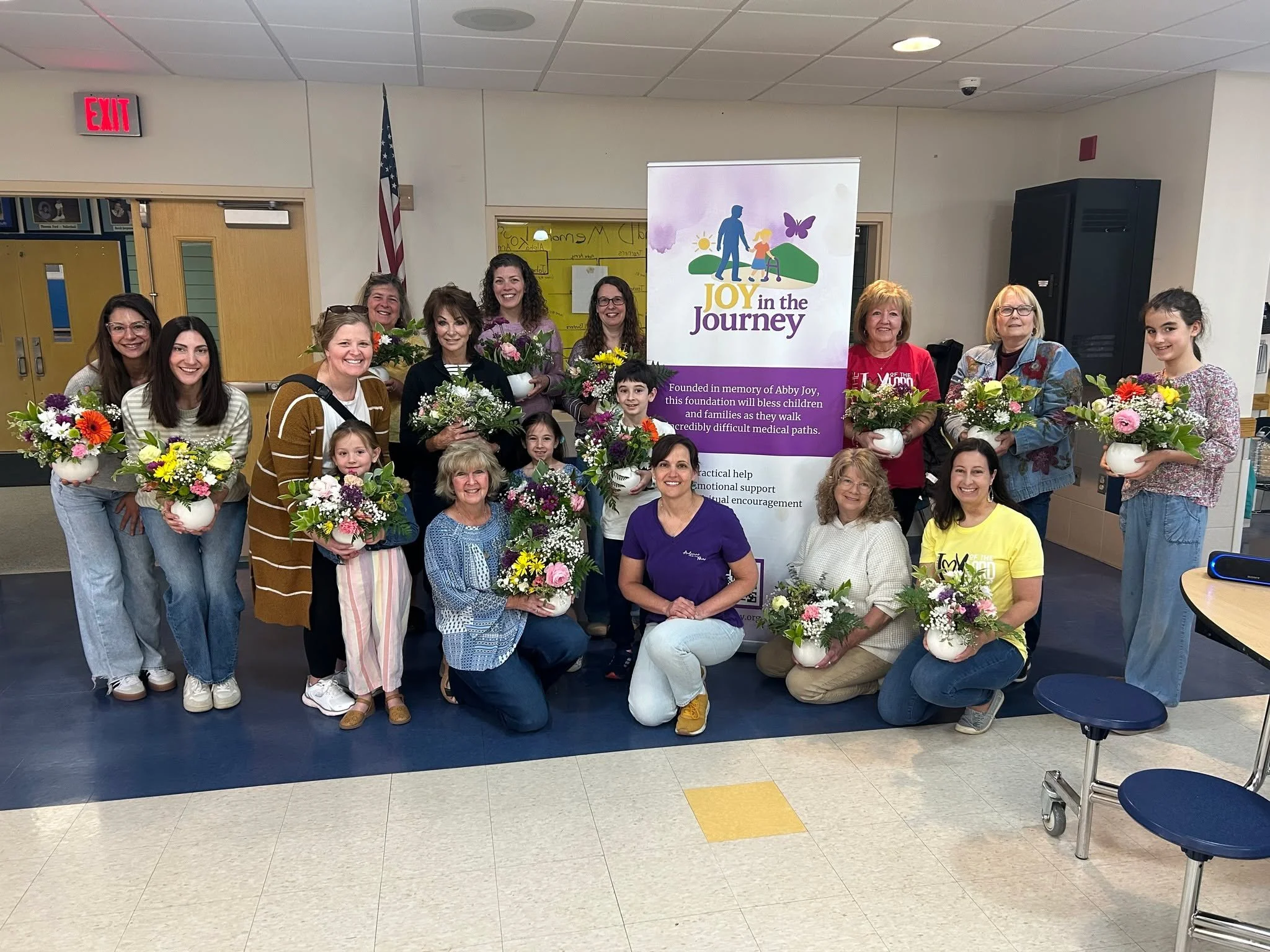 Everyone had fun at our first in-person fundraiser making beautiful flower bouquets with Autumn's Fresh Cut Flowers. Thanks to all who came to make this morning a success and raise money to help kids and families!