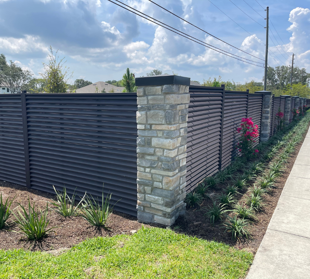 Louvered Privacy Fence