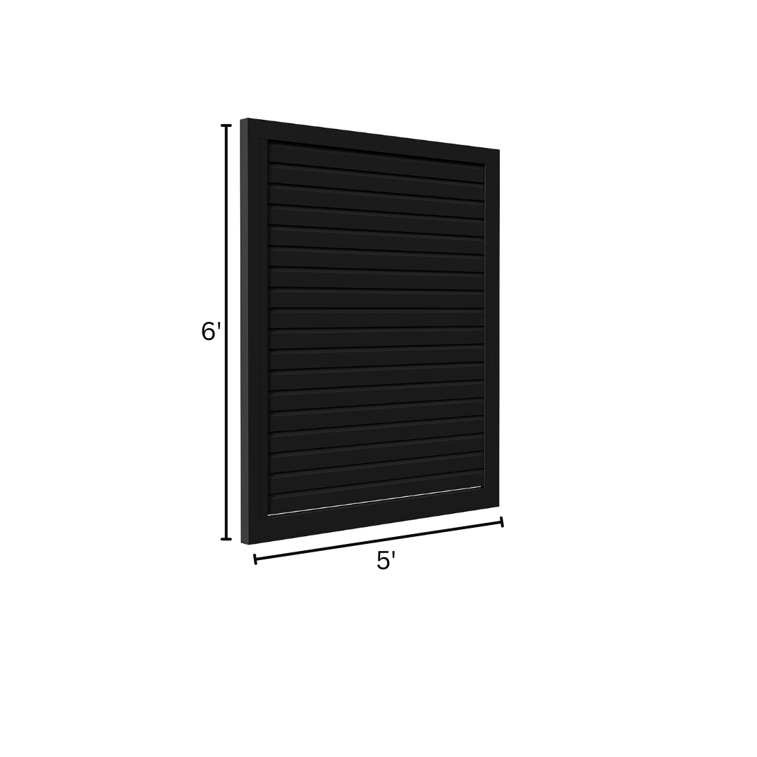 Aluminum Louvered Privacy Gate 6'H x 5'W