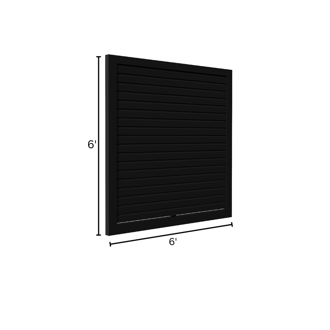 Aluminum Louvered Privacy Swing Gate 6'H x 6'W