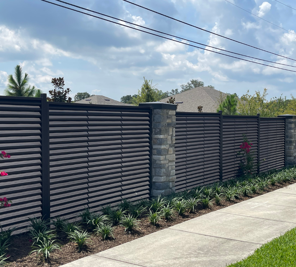 Louvered Privacy Fence
