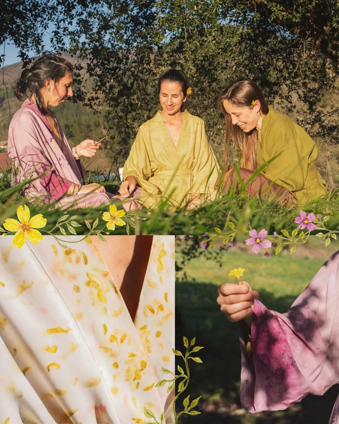 🌸La historia de mis kimonos &uacute;nicos en el mundo 🌿

✨Fue en el 2021, cuando viv&iacute;a en M&eacute;xico, que te&ntilde;&iacute; con tintes naturales mi primera prenda, un kimono (es el &uacute;ltimo en el carrusel) 

😅Me acuerdo las maniobr