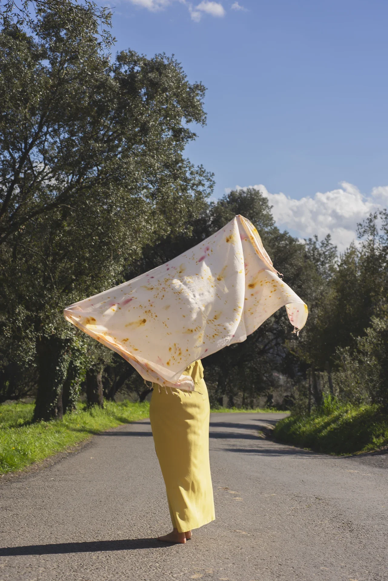 Pañuelo Prana print amarillo