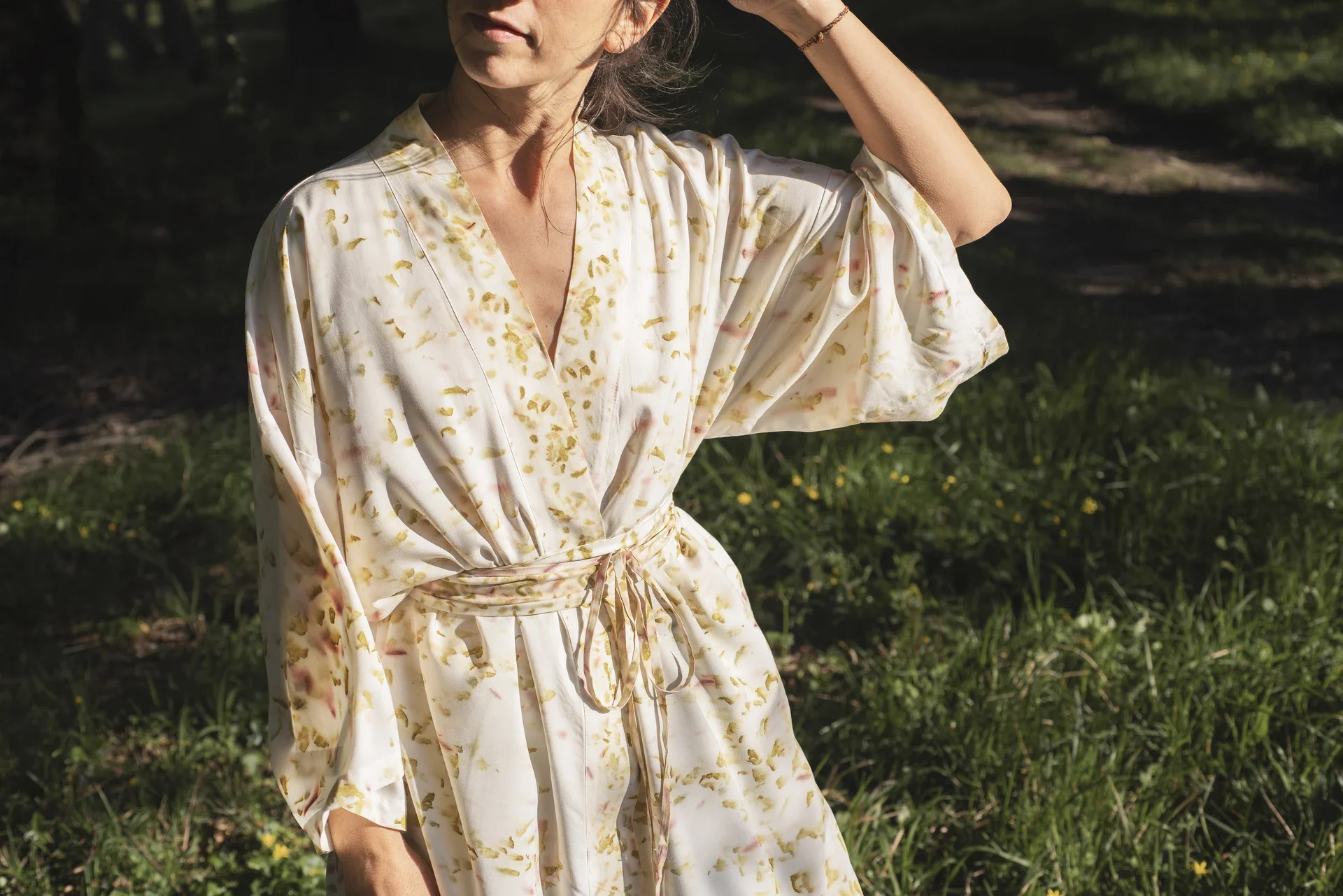 Kimono Shakti print blanco