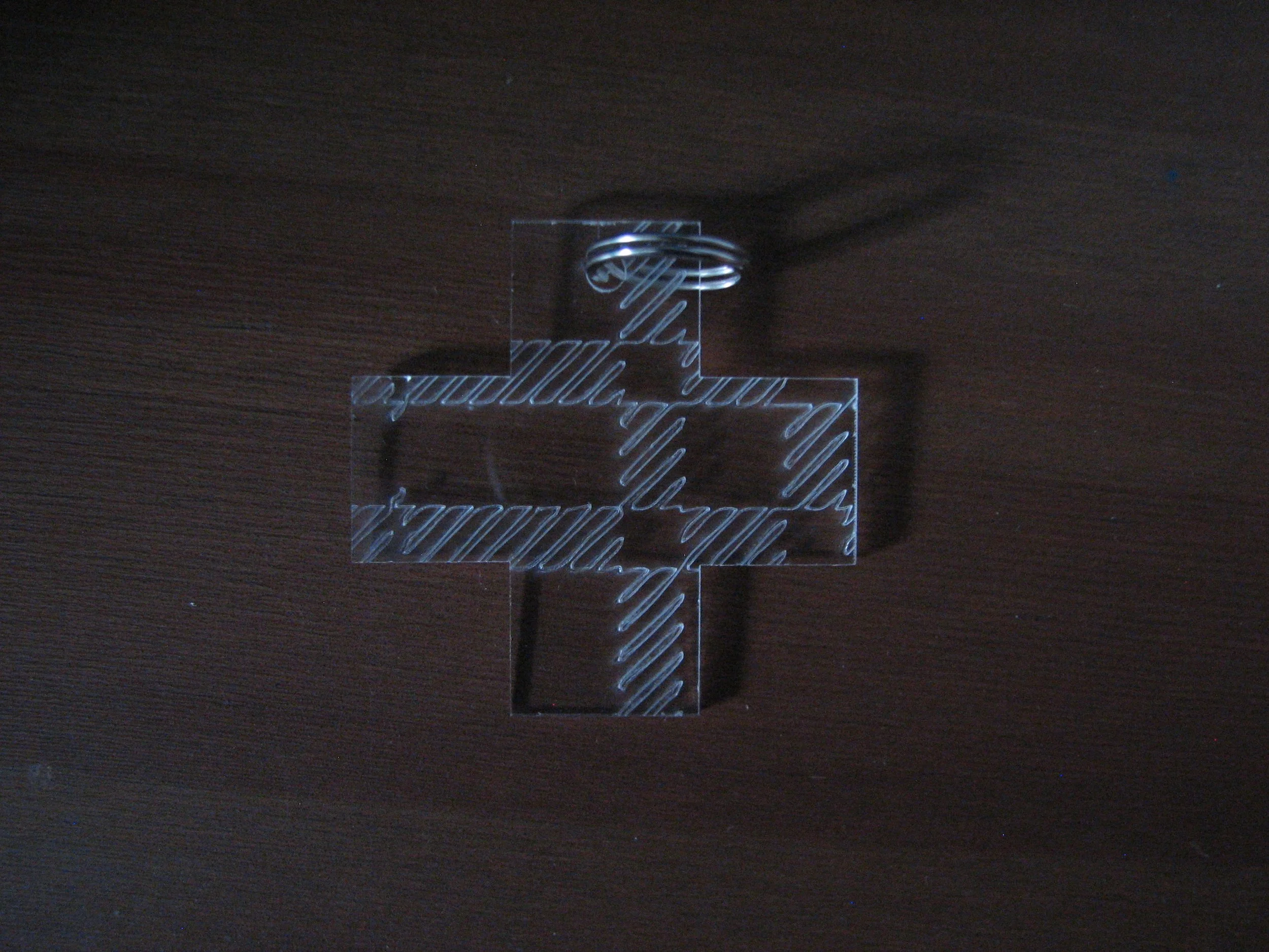 cross plaid charm