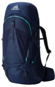 Blue backpack with multiple compartments and zipper pockets, featuring a small Adidas logo at the top.