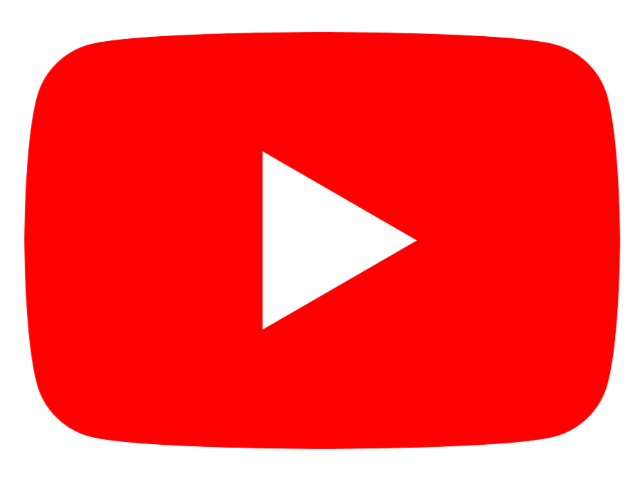 Red YouTube play button icon with a white play triangle in the center.