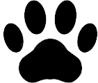 Outline of a dog's paw print