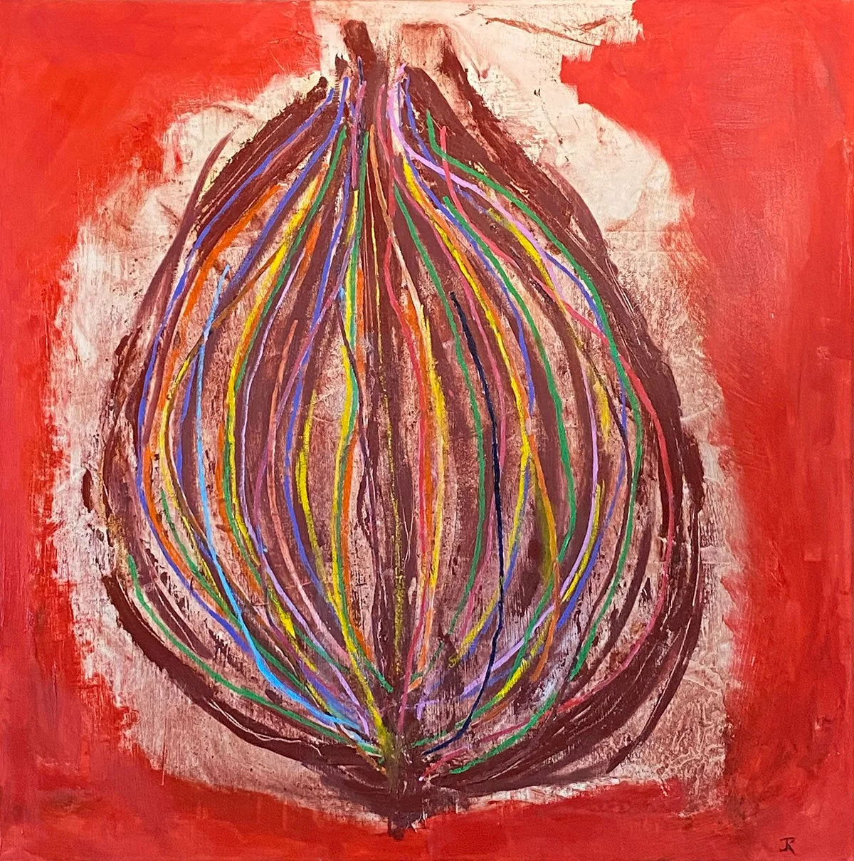 Shrine - Oil and acrylic on canvas 80x80cm