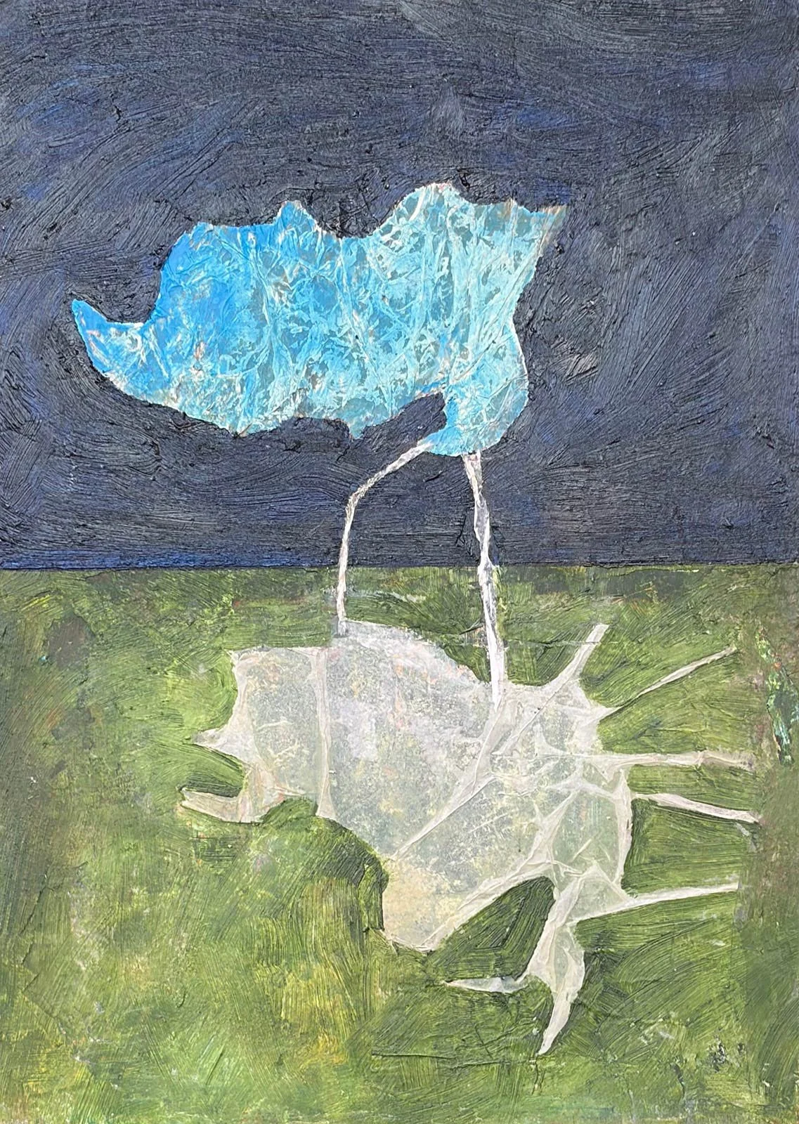 Untitled - old and cold wax on panel 30x40cm