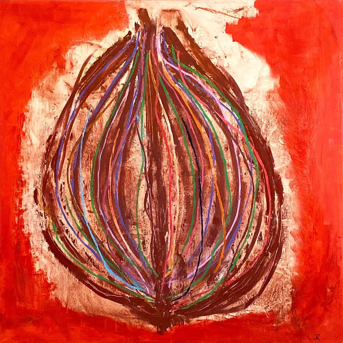 Shrine - Acrylic and mixed media on canvas 80x80cm