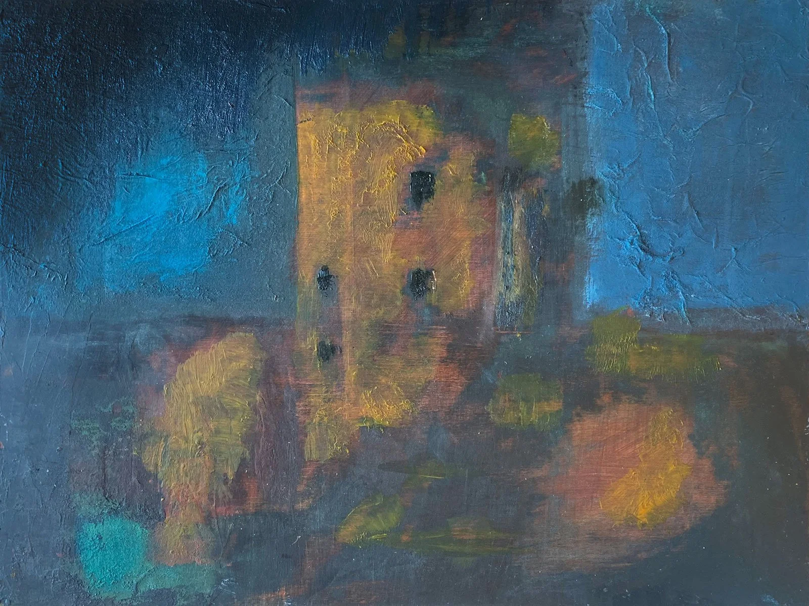 Night Watch - Oil and cold wax on panel 40x30cm